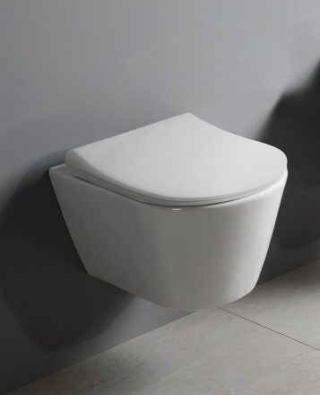 Sapho AVVA SLIM WC-ülőke, soft close, króm/fehér 100787