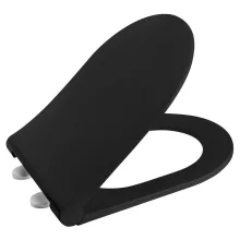   Sapho Avva Slim WC-ülőke, Soft-close, króm/fekete 	100787-110