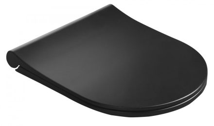 Sapho Avva Slim WC-ülőke, Soft-close, króm/fekete 	100787-110