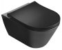 Sapho Avva Slim WC-ülőke, Soft-close, króm/fekete 	100787-110