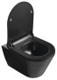 Sapho Avva Slim WC-ülőke, Soft-close, króm/fekete 	100787-110