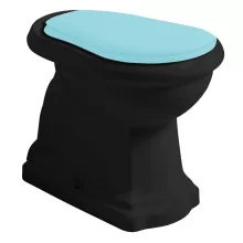   Sapho Kerasan Retro alsó kifolyású álló kerámia WC 38,5x59 cm, matt fekete 101031