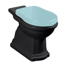   Sapho Kerasan Retro alsó kifolyású álló kerámia WC 38,5x72 cm, matt fekete 101231