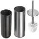 Bemeta Neo álló WC kefe tartó fehér kefével 95x380x95 mm, matt inox 102313055
