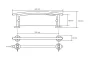 Bemeta Alfa Fali üvegpolc 620x60x150 mm, króm 102402243
