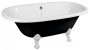POLYSAN Regata szabadonálló kád 175x85 cm, fehér lábak, fekete/fehér 10261