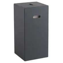   Sapho Gedy Luxury műbőr szennyeskosár 30x62 cm, fekete 103614