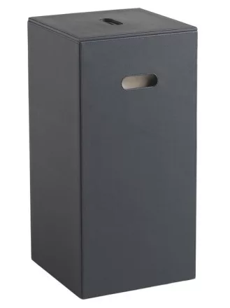 Sapho Gedy Luxury műbőr szennyeskosár 30x62 cm, fekete 103614