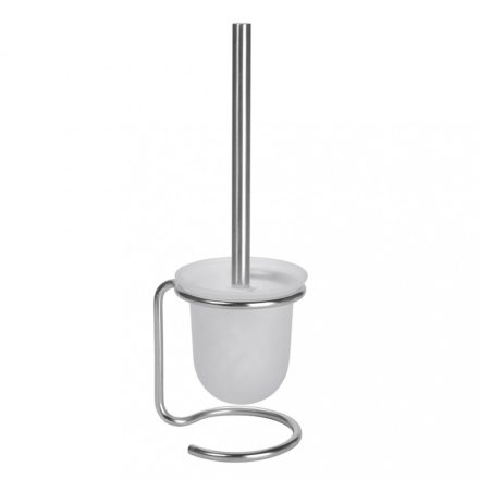 Bemeta Neo álló WC kefetartó fehér kefével 110x385x138 mm, matt inox 104113105