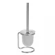 Bemeta Neo álló WC kefetartó fekete kefével 110x385x138 mm, matt inox 104113109