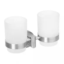   Bemeta Neo dupla fogkefetartó 75x118x90 mm, matt inox 104210025