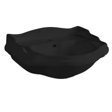   Sapho Kerasan Retro fali kerámia mosdó csaplyukkal és túlfolyóval 56x46,5 cm, matt fekete 104531