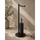 Bemeta Dark álló WC kefe és WC papír tartó 250x730 mm, fekete kivitelben.