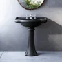 Sapho Kerasan Retro 67 cm magas univerzális láb - 56, 69 és 73 cm szélességű mosdókhoz, matt fekete 107031
