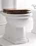 Sapho Kerasan Retro WC-ülőke króm színű pánttal, dió 109040