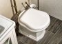 Sapho Kerasan Retro WC-ülőke bronz színű pánttal, fehér 109301