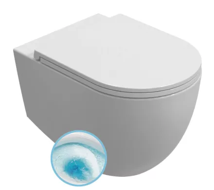 Sapho Isvea Infinity Rimless fali kerámia WC csésze 36,5x53 cm Vortex öblítési technológiával, fehér színben.