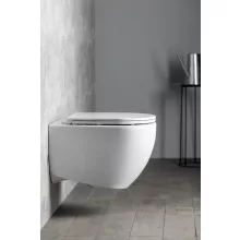   Sapho Isvea Infinity mélyöblítésű Rimless fali kerámia WC csésze 36,5x53 cm, fehér 10NF02004