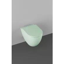 Sapho Isvea Infinity fali kerámia WC csésze 36,5x53 cm Rimless (perem nélküli) kialakítással, mélyöblítésű rendszerrel, mentol színben.