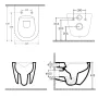 Sapho Isvea Infinity mélyöblítésű Rimless fali kerámia WC csésze 36,5x53 szürke 10NF02004-2V