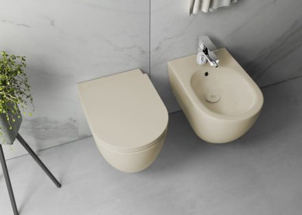Sapho Isvea Infinity ívelt fali kerámia bidé 36,5x53 cm, csont fehér 10NF41001-2K