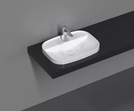 Sapho Isvea Infinity beépíthető kerámiamosdó 55x40 cm, fehér 10NF50055