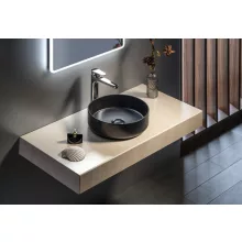   Sapho Infinity Round kerámia mosdó 36x12 cm, fekete 10NF65036-2N