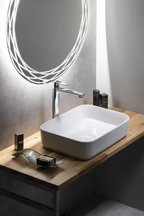 Sapho Infinity Rectangle kerámiamosdó 50x36 cm, fehér 10NF65050