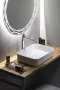 Sapho Infinity Rectangle kerámiamosdó 50x36 cm, fehér 10NF65050