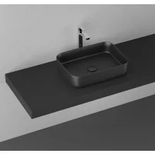   Sapho Infinity Rectangle kerámiamosdó 50x36 cm, fekete 10NF65050-2N