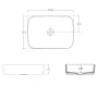 Sapho Infinity Rectangle kerámiamosdó 50x36 cm, fekete 10NF65050-2N
