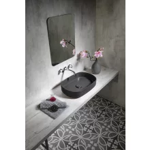   Sapho Infinity Oval kerámiamosdó 55x36 cm, antracit 10NF65055-2C