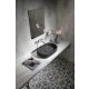 Sapho Infinity Oval kerámiamosdó 55x36 cm, antracit 10NF65055-2C