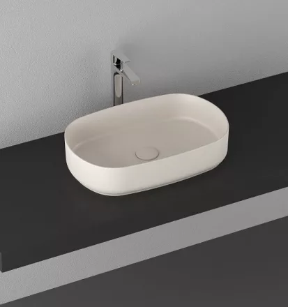 Sapho Infinity Oval kerámiamosdó 55x36 cm, matt elefántcsont 10NF65055-2K
