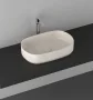 Sapho Infinity Oval kerámiamosdó 55x36 cm, matt elefántcsont 10NF65055-2K