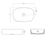Sapho Infinity Oval kerámiamosdó 55x36 cm, matt elefántcsont 10NF65055-2K