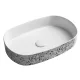 Sapho Infinity Oval kerámiamosdó 55x36 cm, terrazzo kivitelben
