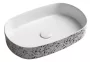 Sapho Infinity Oval kerámiamosdó 55x36 cm, terrazzo kivitelben