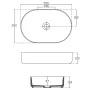 Sapho Infinity Oval kerámiamosdó 55x36 cm, terrazzo kivitelben