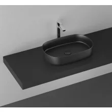   Sapho Infinity Oval kerámiamosdó 55x36 cm, fekete 10NF65055-2N