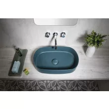   Sapho Infinity Oval kerámiamosdó 55x36 cm, zöld 10NF65055-2P