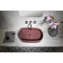   Sapho Infinity Oval kerámiamosdó 55x36 cm, gesztenye vörös 10NF65055-2R