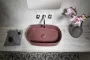 Sapho Infinity Oval kerámiamosdó 55x36 cm, gesztenye vörös 10NF65055-2R