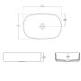 Sapho Infinity Oval kerámiamosdó 55x36 cm, gesztenye vörös 10NF65055-2R