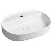   Sapho Isvea Infinity pultra szerelhető kerámia mosdó 60x40 egy nyitott csaplyukkal, fehér 10NF65060