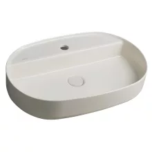   Sapho Isvea Infinity pultra szerelhető kerámia mosdó 60x40 egy nyitott csaplyukkal, elefántcsont 10NF65060-2K