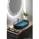 Sapho Isvea Infinity pultra szerelhető kerámia mosdó 60x40 egy nyitott csaplyukkal, zöld 10NF65060-2P