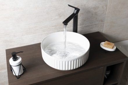 Sapho Isvea Ion pultra tehető kerek kerámia mosdó 36 cm, fehér 10NF66036