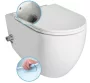 Sapho Infinity fali kerámia WC 36,5x53 cm hideg vizes bidé funkcióval, Rimless 10NFS1001I