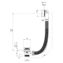 Polysan Marble bovdenes kád le- és túlfolyó 80 cm, fehér 11042.10